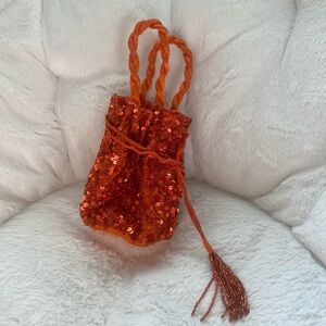 Orange Zara Sequin Mini Bag